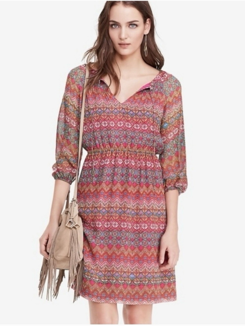 Diane Von Furstenburg Parry Pink Dress Size 6 Silk Aline Paisley